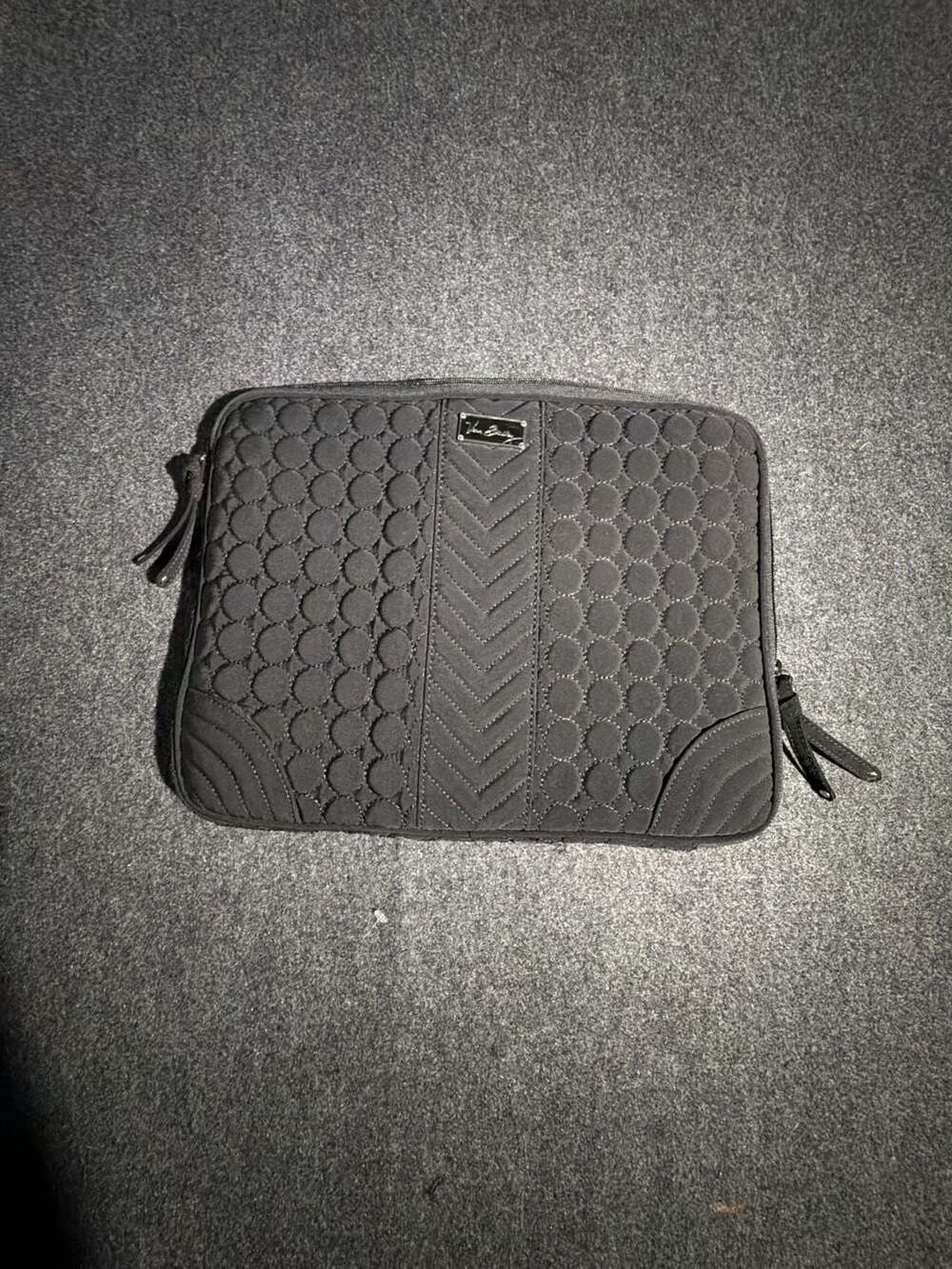 Vera Bradley Black & Baroque Quilted Laptop Sleeve